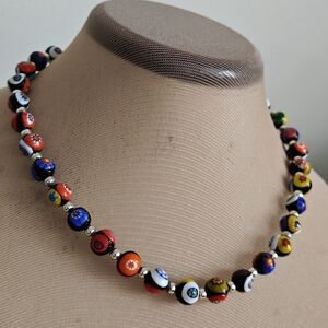 Vintage Murano Millefiori Glass Necklace